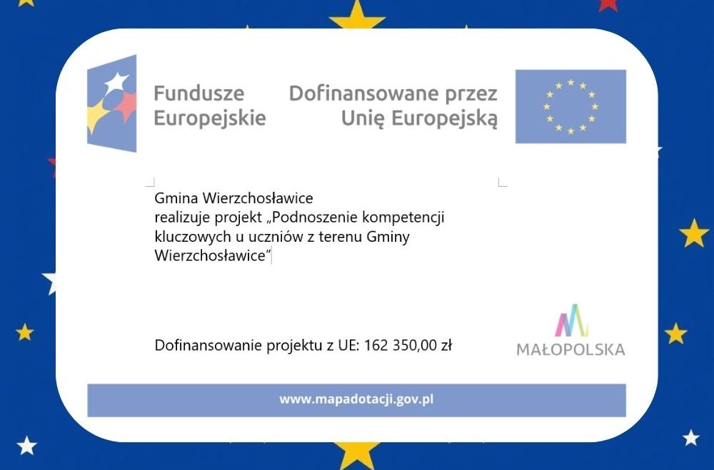 Podnoszenie kompetencji kluczowych u uczniów z terenu Gminy Wierzchosławice
